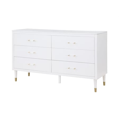 MANHATTAN COMFORT Stanton Dresser in White DR-CHKD0602-WH